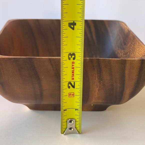 Pacific Merchants Acaciawood Square Snack Bowl - Picture 4 of 5